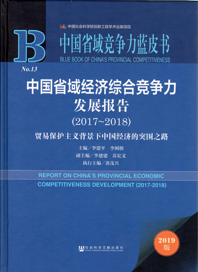 肏逼逼中国省域经济综合竞争力发展报告（2017-2018）